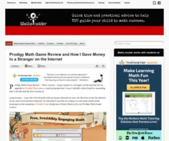 Mathsinsider.com(Maths Tips From Maths Insider) Screenshot
