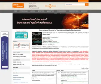 Mathsjournal.com(International Journal of Statistics and Applied Mathematics) Screenshot