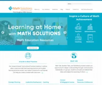 Mathsolutions.com(Professional Development and Resources to Improve Mathematics Instruction) Screenshot