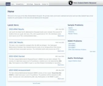 Mathsolympiad.org.nz(The New Zealand Maths Olympiad Committee) Screenshot