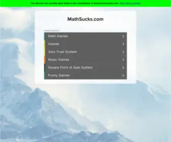 Mathsucks.com(Mathsucks) Screenshot