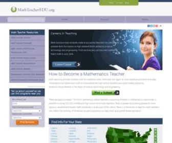 Mathteacheredu.org(How to Become a Math Teacher) Screenshot