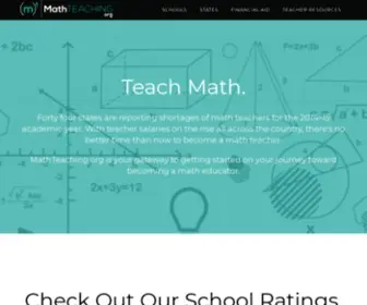 Mathteaching.org(Math Teacher Certification & Degrees) Screenshot