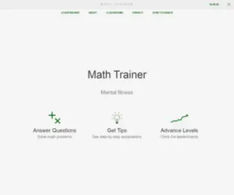 Mathtrainer.org(Practice Mental Math) Screenshot