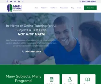 Mathtutoringpros.com(In-Home or Online Tutoring) Screenshot