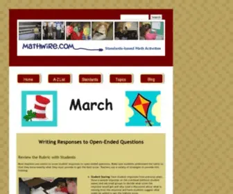 Mathwire.com(March 2011) Screenshot