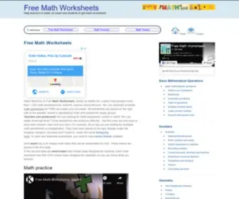 Mathx.net(Free Math Worksheets) Screenshot