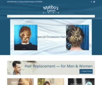 Matibossalon.com(Hair Care Nail Care & Facials Matibos Salon Hudson) Screenshot