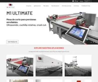 Matic.es(Fabricante de máquinas para la industria téxtil) Screenshot