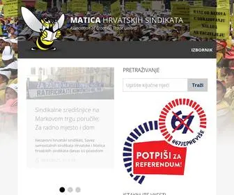 Matica-Sindikata.hr(Matica hrvatskih sindikata) Screenshot