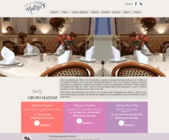 Matisse.com.mx(Restaurante Matisse) Screenshot