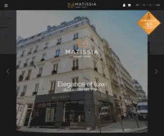 Matissia.com(Réservation appartement et suite à Paris) Screenshot