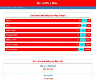 Matkaoffice.mobi(Play Online Matka) Screenshot
