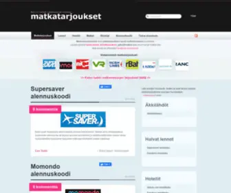 Matkatarjoukset.info(Etsii puolestasi parhaat matkatarjoukset) Screenshot