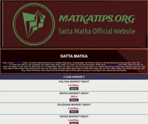 Matkatips.org(SATTA MATKA) Screenshot