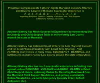 Matneylawfirm.com(Fathers' Rights Custody Attorney in Maryland) Screenshot