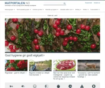 Matportalen.no(Informasjon om sunn og trygg mat fra offentlige myndigheter) Screenshot
