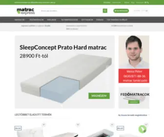 Matracexpress.hu(Matracok, fedőmatracok) Screenshot