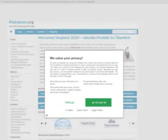 Matratzen.org(Matratzen Test 2021) Screenshot