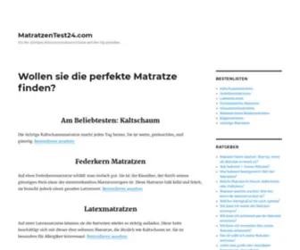 Matratzentest24.com(Wollen sie die perfekte Matratze finden) Screenshot