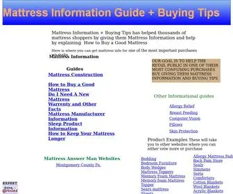 Matresses101Guide.com(Mattress Information Guide and Buying Tips) Screenshot