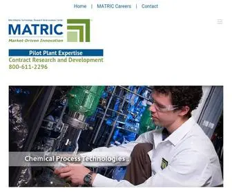 Matricinnovates.com(Chemical pilot plant demonstration plant solids processing chemical separations chemical catalysis) Screenshot