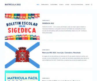 Matricula2022.com(MATRÍCULA 2022 → Matrícula Fácil) Screenshot