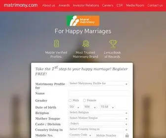 Matrimony.com(Record number of documented marriages online) Screenshot