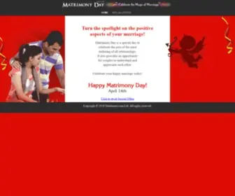 Matrimonyday.org(April 14th is Matrimony Day) Screenshot