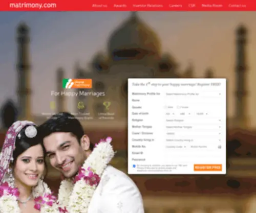 Matrimonygifts.com(India's Most Trusted Matchmaking & Wedding Planning Services) Screenshot