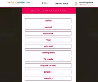 Matrimonymandaps.com(Kalyana Mandapams in Chennai) Screenshot