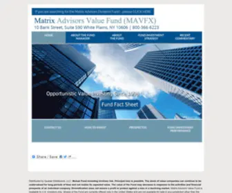 Matrixadvisorsvaluefund.com(Matrix Advisors Value Fund) Screenshot