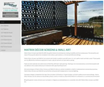 MatrixDecorscreens.com(Matrix Decor Screens) Screenshot