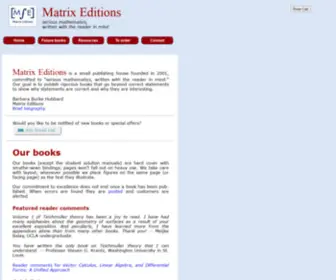 Matrixeditions.com(Matrix Editions) Screenshot