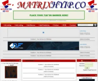 Matrixhyip.com(HYIP) Screenshot