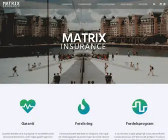 Matrixinsurance.no(Velkommen til Matrix Insurance) Screenshot