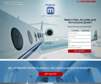 MatrixJetcharter.com(Matrix Jet ChartersAffordable Private Jet Charters) Screenshot