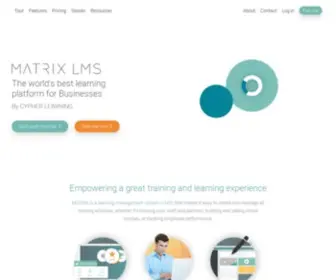 Matrixlms.com(CYPHER's learning management system (LMS)) Screenshot