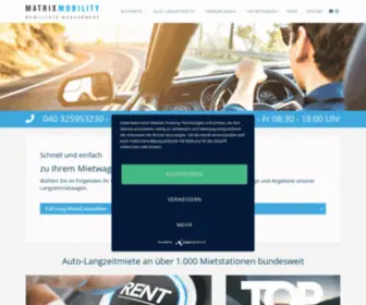 Matrixmobility.de(Auto Langzeitmiete mit vielen Vorteilen bei Matrix Mobility) Screenshot