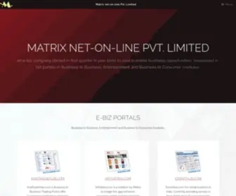 Matrixnetonline.com(E-Biz Portals,E-Biz Solutions,Business Designing,B2B Sites,B2C Sites,Ecommerce Sites,Web Hosting,Web Designing,Business to Business) Screenshot