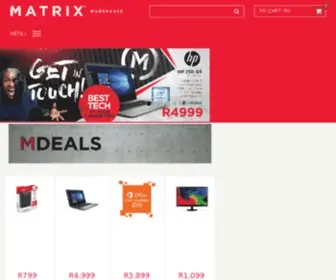 Matrixonlineshop.co.za(Matrix Warehouse Computers) Screenshot