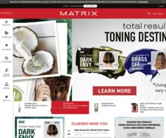 Matrixprofessional.com(Matrix Professional Hair Care) Screenshot