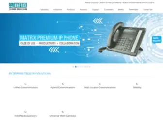 Matrixtelesol.com(Digital EPABX System & Enterprise Telecom Solutions) Screenshot