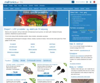 Matronics.dk(Ekspert i LED produkter og elektronik til belysning) Screenshot