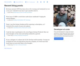 Matschaffer.com(Mat Schaffer) Screenshot