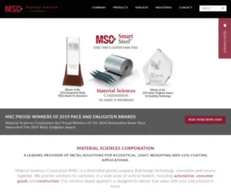 Matsci.com(Material Sciences Corporation) Screenshot