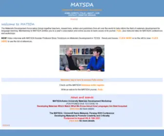 Matsda.org(MATSDA Materials Development Association) Screenshot