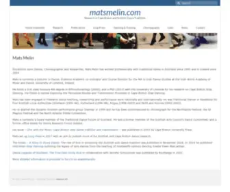 Matsmelin.com(Research in Cape Breton and Scottish Dance Traditions) Screenshot