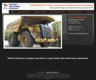 Matsonmachinery.com(Matson Machinery) Screenshot