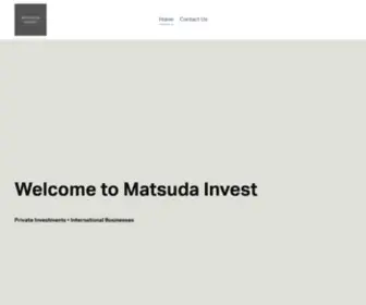 Matsudainvest.com(Matsudainvest) Screenshot